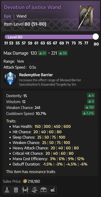 Devotion of Justice Wand — Varinha