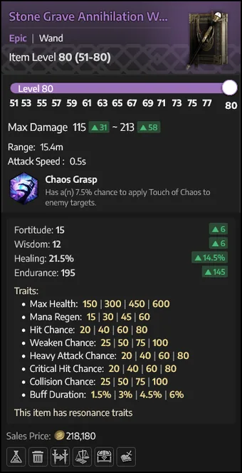 Stone Grave Annihilation Wand — Varinha