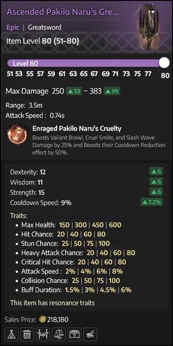 Ascended Pakilo Naru's Greatsword — Espada Grande
