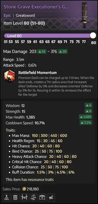 Stone Grave Executioner's Greatsword — Espada Grande