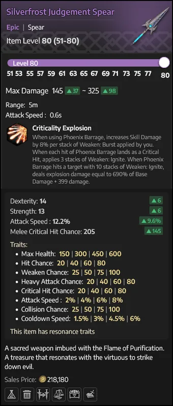 Silverfrost Judgement Spear — Lança